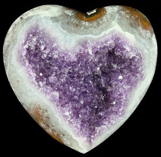 Purple Amethyst Crystal Heart - Uruguay #50880